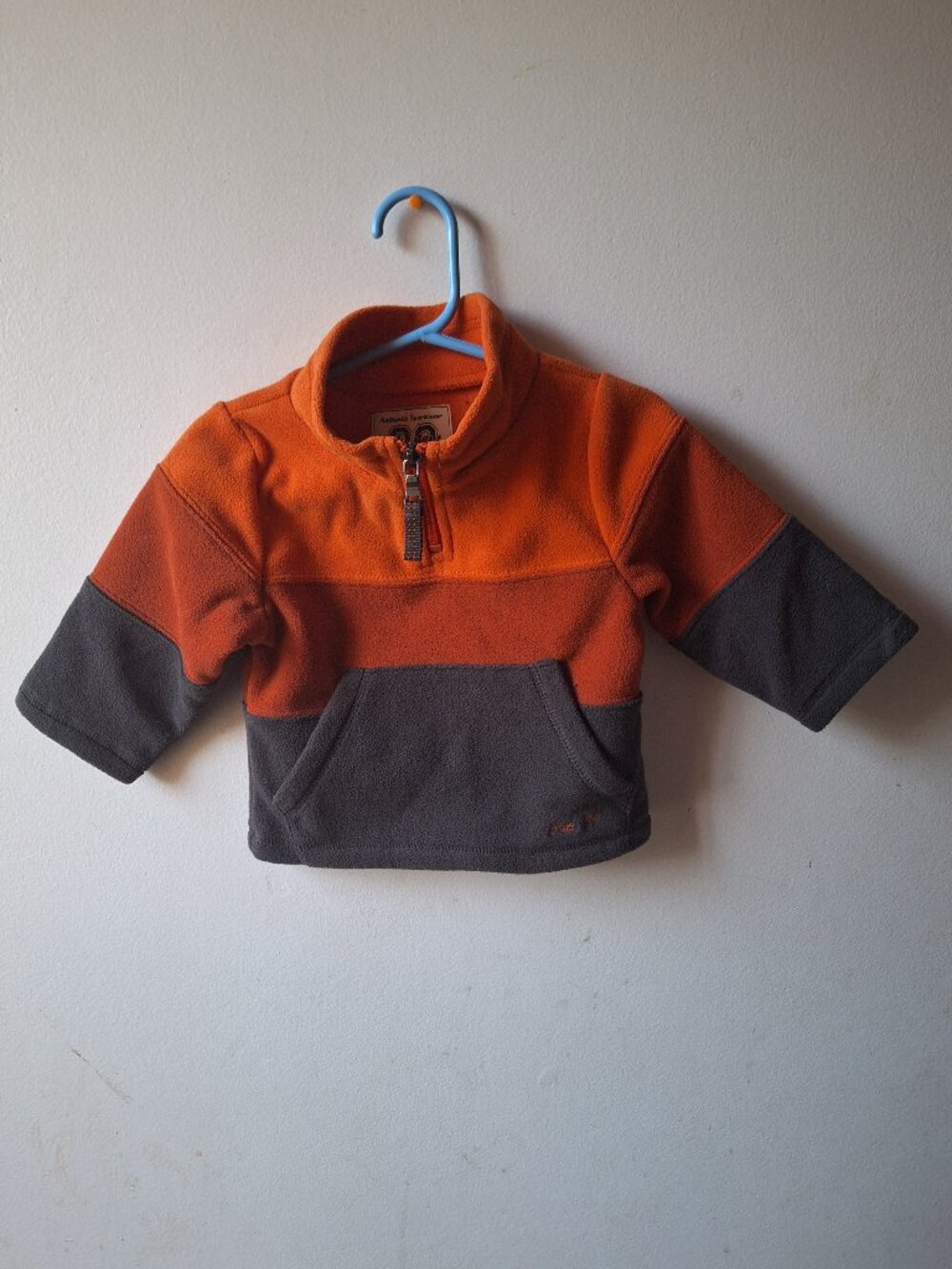 Size 6-9 Months Polar Feece Pull Over Orange Brown